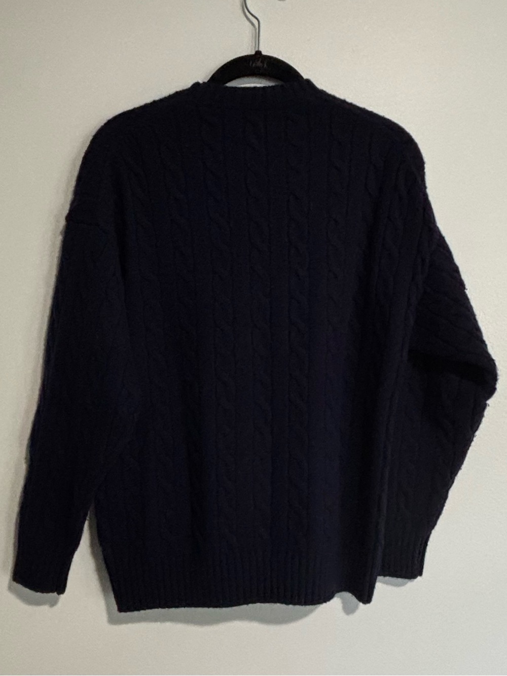 Sunday Best - Navy Cable Knit Crewneck Sweater - Picture 8 of 10
